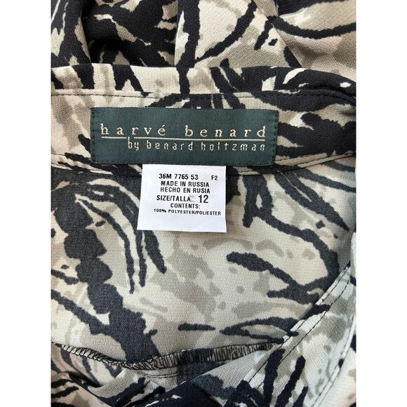 Harve Benard Women’s Long Sleeve Collared Button Down Blouse, Green, size 12 - Picture 6 of 9